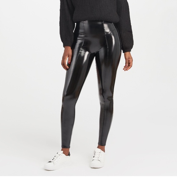 Spanx Faux Patent Leather Leggings 
